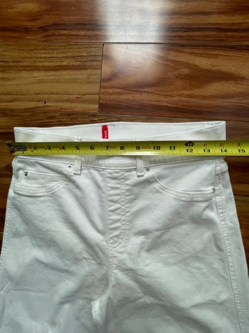 Spanx Women’s Wide-Leg Pullover Jeans, White, Size M - Picture 6 of 8